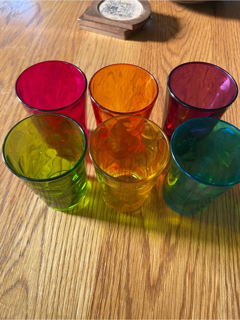 6 Vintage Pasabahce Opus Thumbprint Juice Glasses